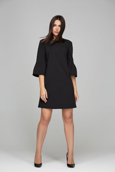 Черное коктейльное платье из ткани гальяно - Изумрудное коктейльное платье из ткани гальяно 2