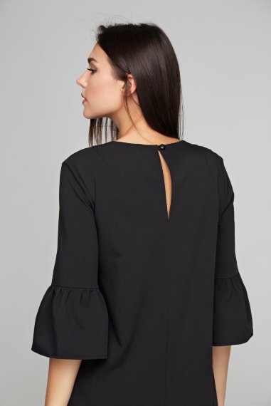 Черное коктейльное платье из ткани гальяно - Изумрудное коктейльное платье из ткани гальяно 4
