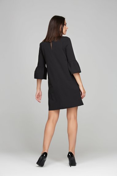 Черное коктейльное платье из ткани гальяно - Изумрудное коктейльное платье из ткани гальяно 5