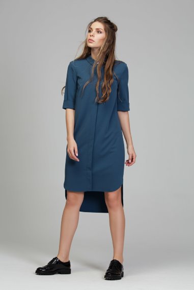 Платье-рубашка из приятной ткани гальяно - Платье-рубашка из приятной ткани гальяно 3