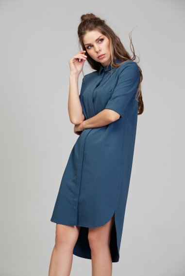 Платье-рубашка из приятной ткани гальяно - Платье-рубашка из приятной ткани гальяно 5