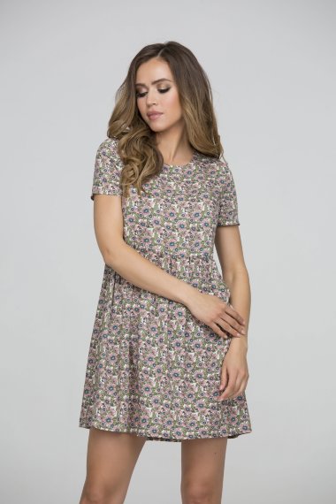 Платье с цветочным принтом из вискозной ткани «батист»